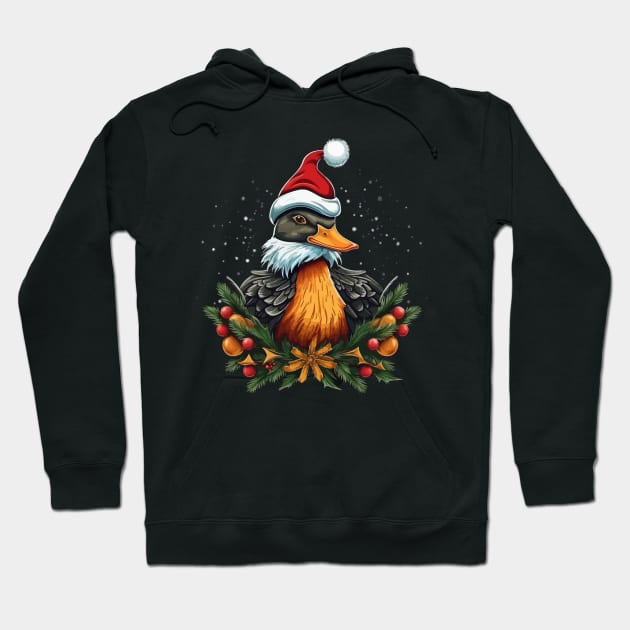 Mandarin Duck Christmas Hoodie by JH Mart